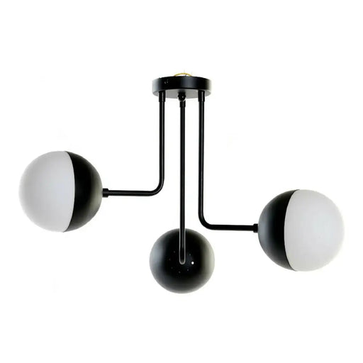 Ceiling Light DKD Home Decor White Black Metal Crystal 220 V 50 W (61 x 58 x 46 cm) - Декорация и Осветление<<<Дом