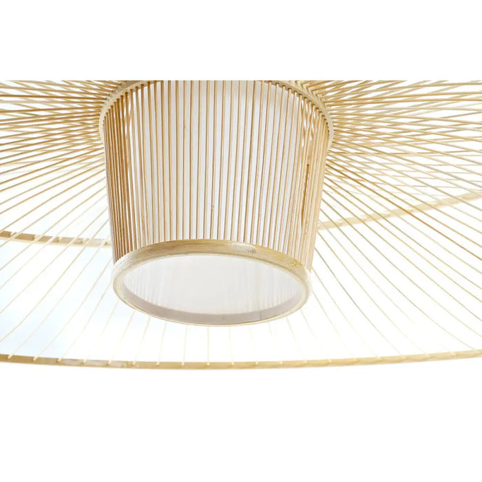 Ceiling Light DKD Home Decor White Natural Bamboo 50 W 100 x 100 x 32 cm - Декорация и Осветление<<<Дом