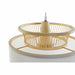 Ceiling Light DKD Home Decor White Polyester Bamboo (40 x 40 x 52 cm) - Декорация и Осветление<<<Дом