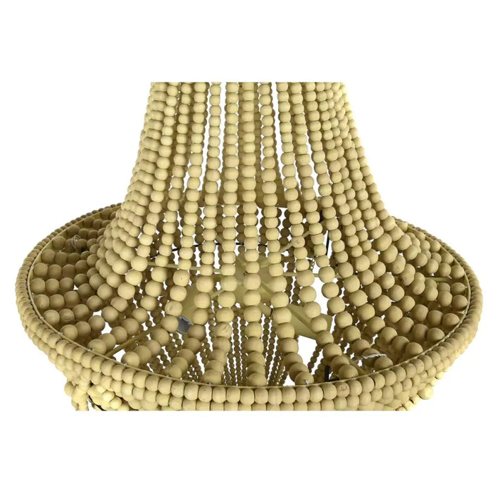 Ceiling Light DKD Home Decor Yellow Brown Metal MDF Wood 40 W 50 x 50 x 73 cm - Декорация и Осветление<<<Дом