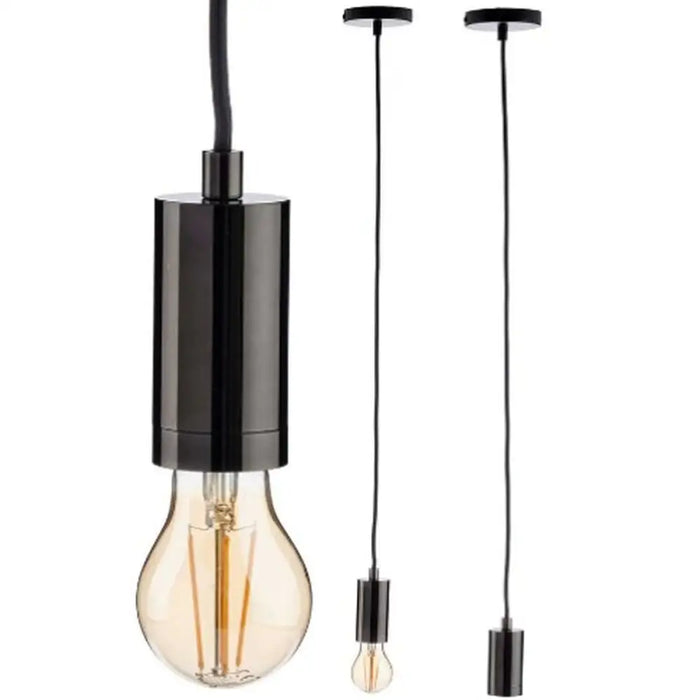 Ceiling Light Gift Decor Black 60 W (6 Units) - Декорация и Осветление<<<Дом Градина<<<BigBuy&&&Лампи<<<Декорация и