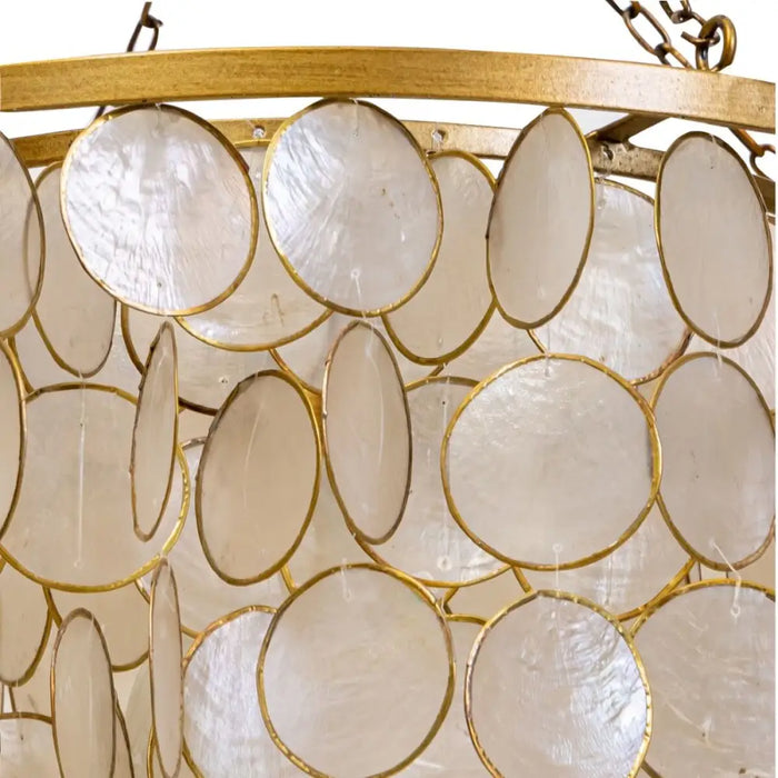 Ceiling Light Home ESPRIT Beige Golden Metal Mother of pearl 50 W 40 x 40 x 48 cm - Декорация и Осветление<<<Дом
