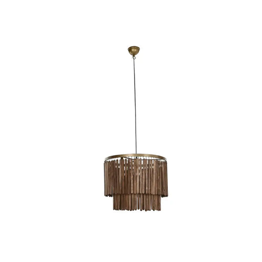Ceiling Light Home ESPRIT Brown Golden Wood Metal Mango wood 50 W 60 x 60 x 48 cm - Декорация и Осветление<<<Дом