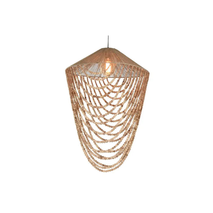 Ceiling Light Home ESPRIT Light brown Jute Wood 67 x 67 x 100 cm - Декорация и Осветление<<<Дом