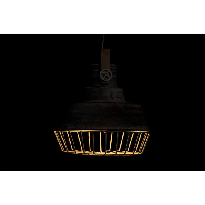 Ceiling Light Home ESPRIT Grey Wood Metal Iron 25 W 39 x 39 x 45 cm - Декорация и Осветление<<<Дом