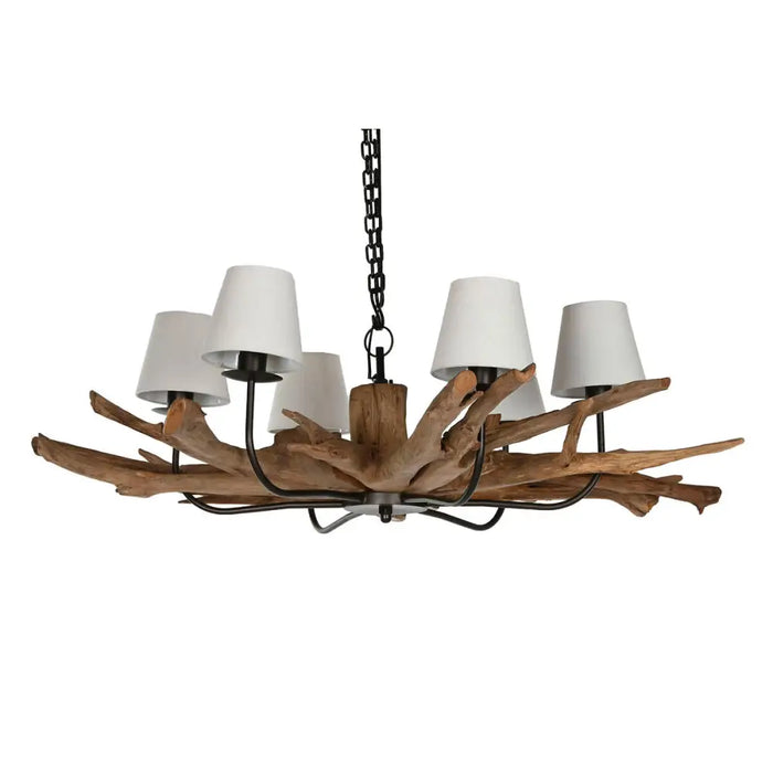 Ceiling Light Home ESPRIT Iron Teak 130 X 130 X 35 cm - Декорация и Осветление<<<Дом
