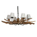 Ceiling Light Home ESPRIT Iron Teak 130 X 130 X 35 cm - Декорация и Осветление<<<Дом