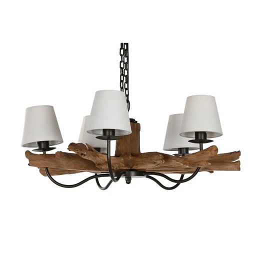 Ceiling Light Home ESPRIT Iron Teak 90 x 90 x 35 cm - Декорация и Осветление<<<Дом Градина<<<BigBuy&&&Лампи<<<Декорация