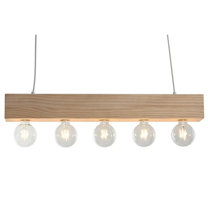 Ceiling Light Home ESPRIT White Black Light brown Wood 50 W 80 x 10 x 30 cm - Декорация и Осветление<<<Дом