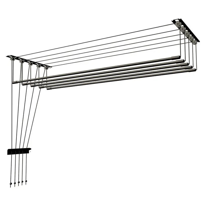 CEILING SPACE CLOTHES DRYER 2 M 6 POSITIONS BLACK MAK - Простори и сушилници<<<Домашни потреби<<<Кухня<<<Praktiker