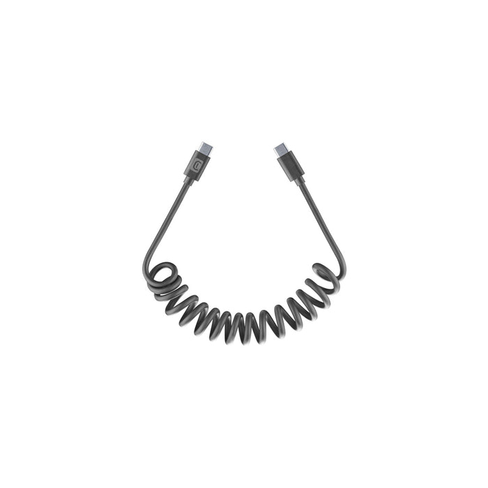 CABLE SPIRAL USB-C TO USB-C 1.2 m BLACK