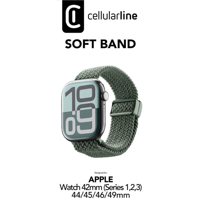 Textile strap with magnetic attachment CELLULAR LINE for Smart Watch APPLE WH 42-49 MM GREEN