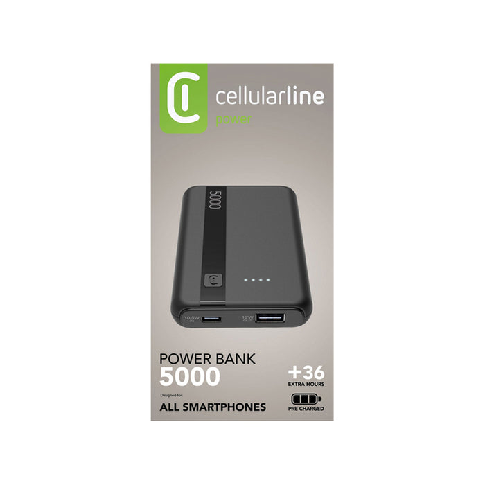 EXTERNAL BATTERY CELLULAR LINE ESSENCE ENTRY 5000 mAh BLACK