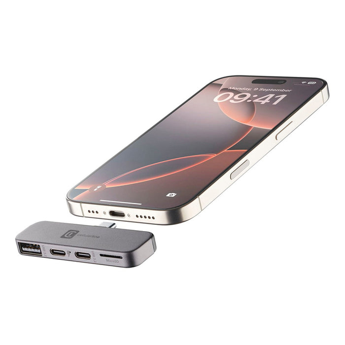 HUB OTG PLUG&PLAY USB-C - 4 PORTS GRAY