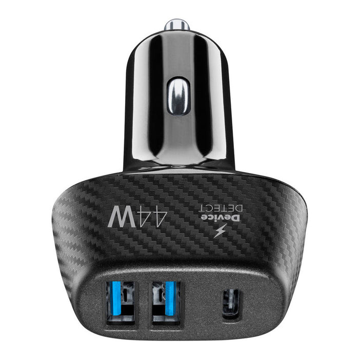 CHARGER 12V 2XUSB-A + USB-C 44W