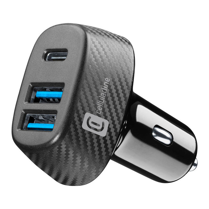 CHARGER 12V 2XUSB-A + USB-C 44W