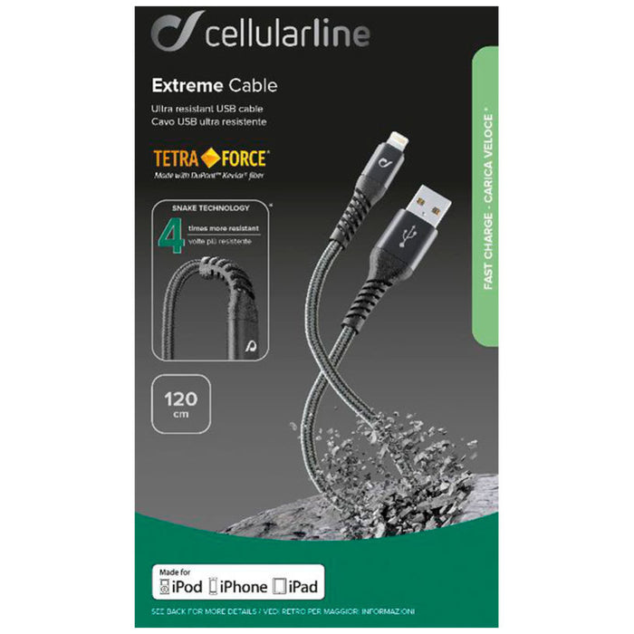 CABLE TETRA FORCE USB-A-LIGHTNING 1.2 m