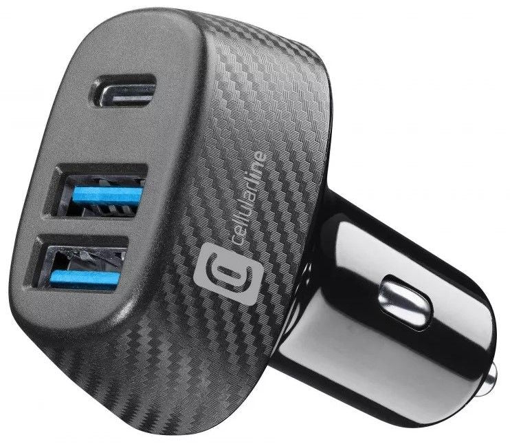 CHARGER 12V 2XUSB-A + USB-C 44W