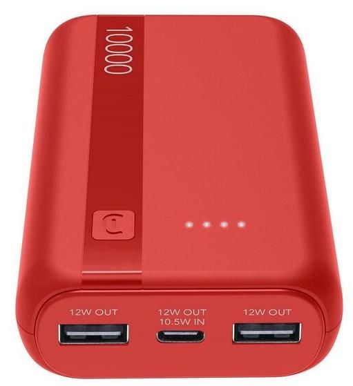 EXTERNAL BATTERY CELLULAR LINE ESSENCE ENTRY 10000 mAh RED