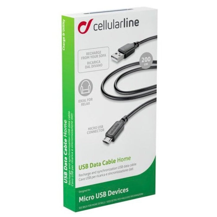 Cable Cellularline USB-MICROUSB 2M