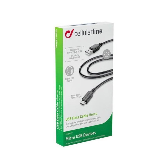 Cable Cellularline USB-MICROUSB 2M