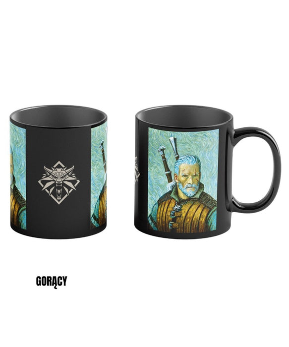 Heat Reveal Mug Good Loot The Witcher 3 Game Art Chronicles - Geralt & Vincent van Gogh 450 ml Black