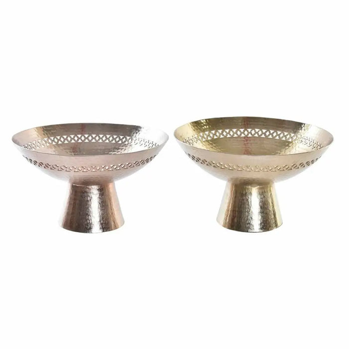 Centerpiece DKD Home Decor Copper Golden Aluminium 34 x 34 x 20 cm (2 Units) - Декорация и Осветление<<<Дом