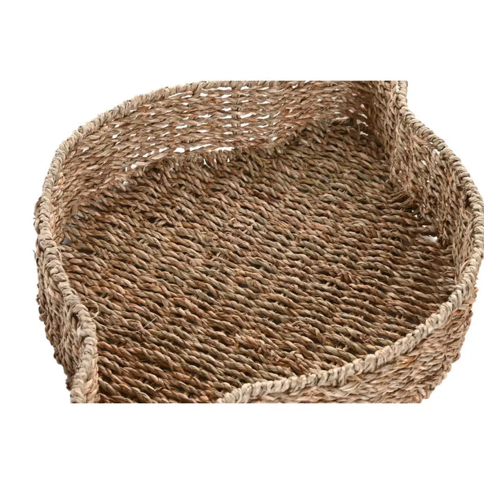 Centerpiece Home ESPRIT Green Natural Metal Natural Fibre 33 X 32 X 8 CM (2 Units) - Декорация и Осветление<<<Дом