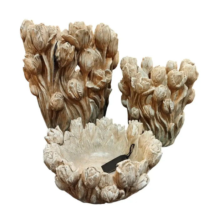Centerpiece Home ESPRIT Grey Cement 23 x 23 x 10 cm - Декорация и Осветление<<<Дом Градина<<<BigBuy&&&Украса за средата