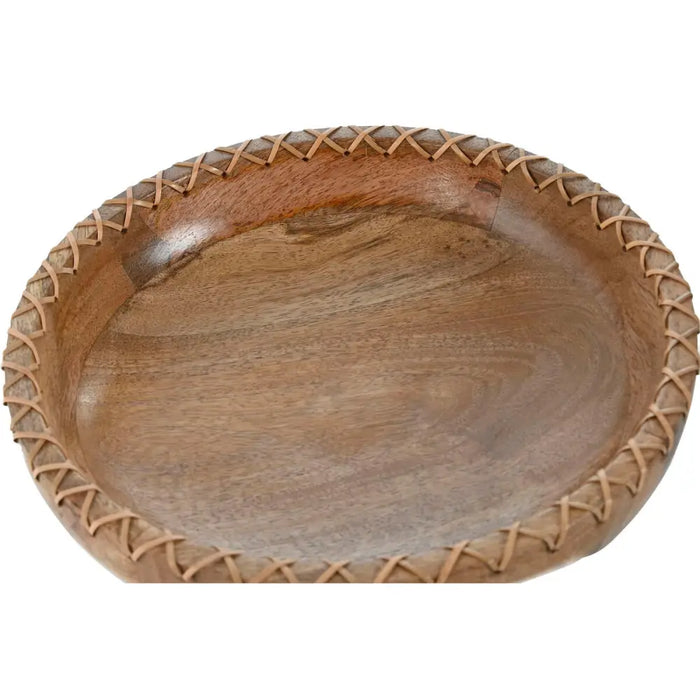 Centerpiece Home ESPRIT Natural Mango wood 25 x 25 x 9 cm - Декорация и Осветление<<<Дом Градина<<<BigBuy&&&Украса за
