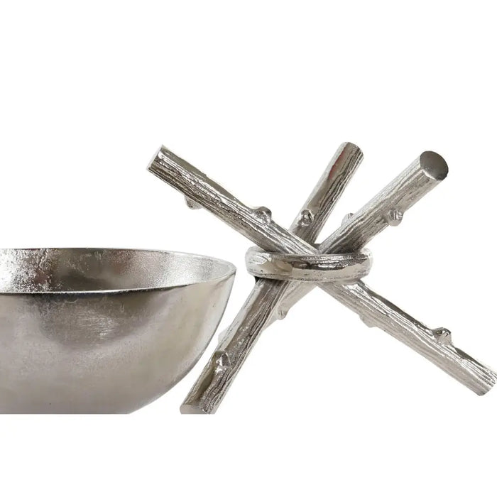 Centerpiece Home ESPRIT Silver Aluminium 30 x 30 x 28 cm - Декорация и Осветление<<<Дом Градина<<<BigBuy&&&Украса за