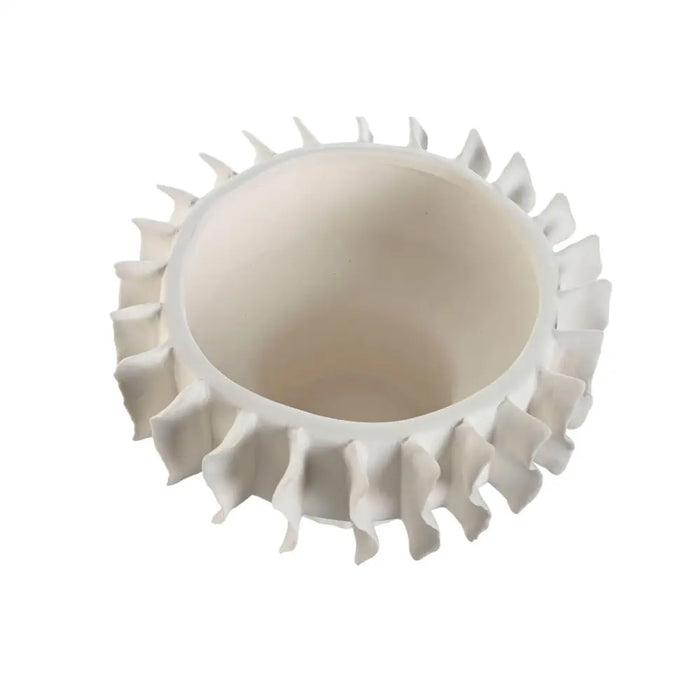 Centerpiece Home ESPRIT White Ceramic 22 x 22 x 14 cm - Декорация и Осветление<<<Дом Градина<<<BigBuy&&&Украса за