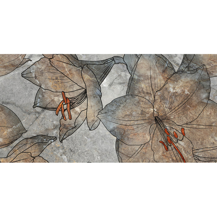 DECOR CERAMICA COLOR ROCK ISLAND FLOWERS 30X60 CM