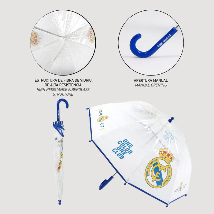 Umbrella Real Madrid C.F. Transparent 45 cm
