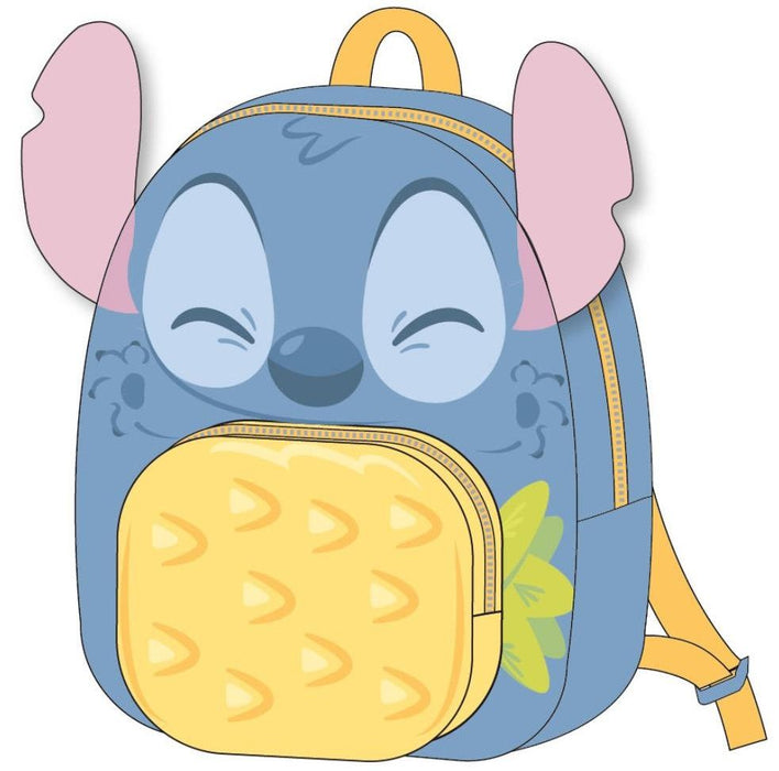 School Bag Stitch Blue 18 x 22 x 4 cm