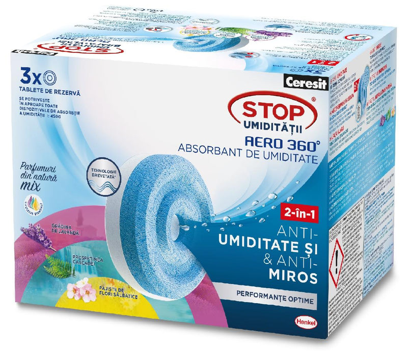 STOP MOISTURE TABLETS 3X450 G MIX AROMAS CERESIT STOP MOISTURE