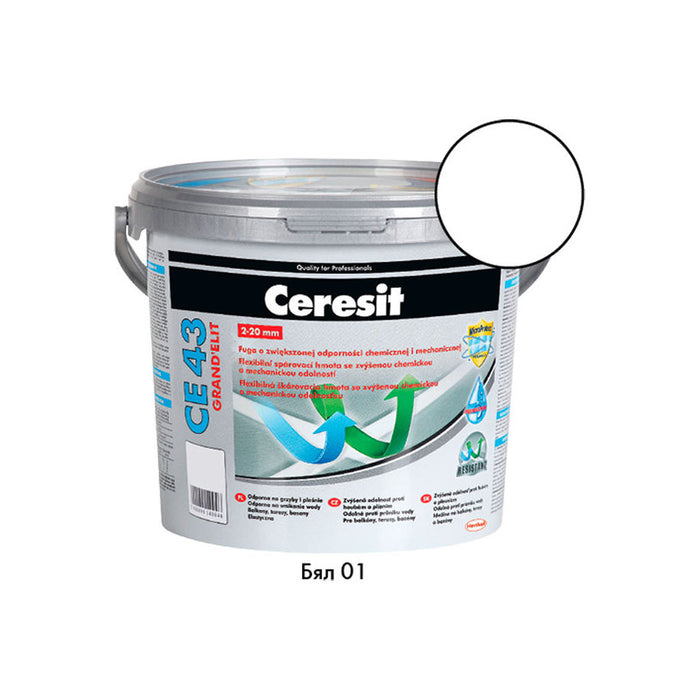GROUTING MIXTURE CERESIT CE 43 WHITE, 01