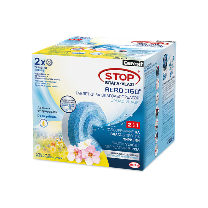 STOP MOISTURE TABLETS 2X450 G AROMA FROM NATURE WILD FLOWERS CERESIT STOP MOISTURE 2 PCS