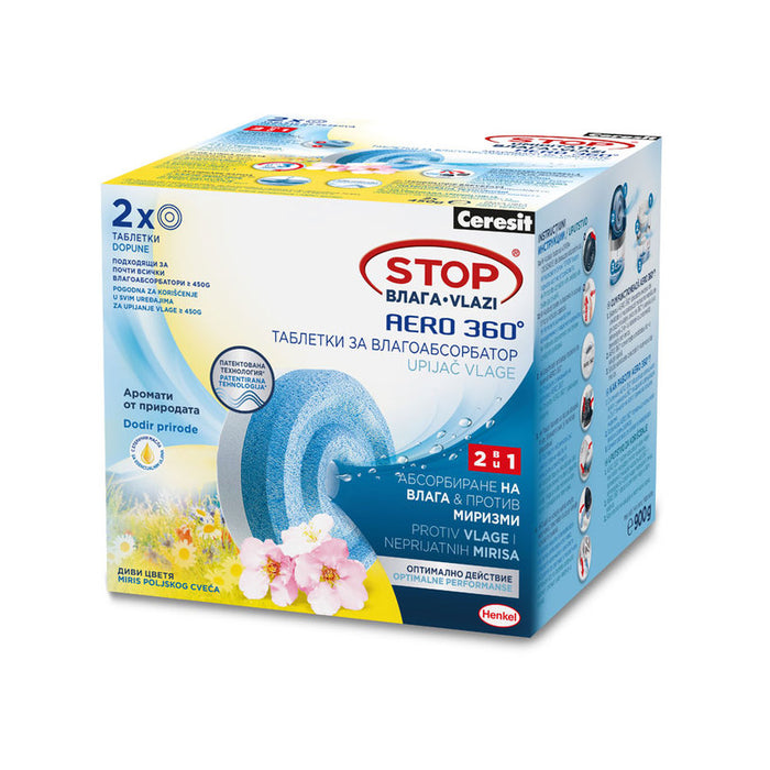 STOP MOISTURE TABLETS 2X450 G AROMA FROM NATURE WILD FLOWERS CERESIT STOP MOISTURE 2 PCS