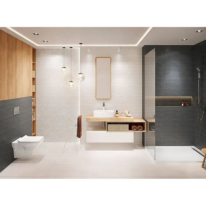 CERSANIT CALVANO GRAY TILE 25X40 CM - Стенни плочки и декорация<<<Плочки и лайстни<<<Баня<<<Praktiker&&&Стенни плочки и