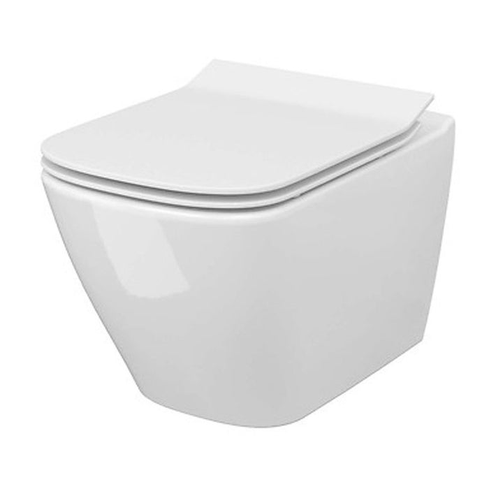 HUNG TOILET SET WITH SEAT CERSANIT CITY SQUARE CLEAN ON