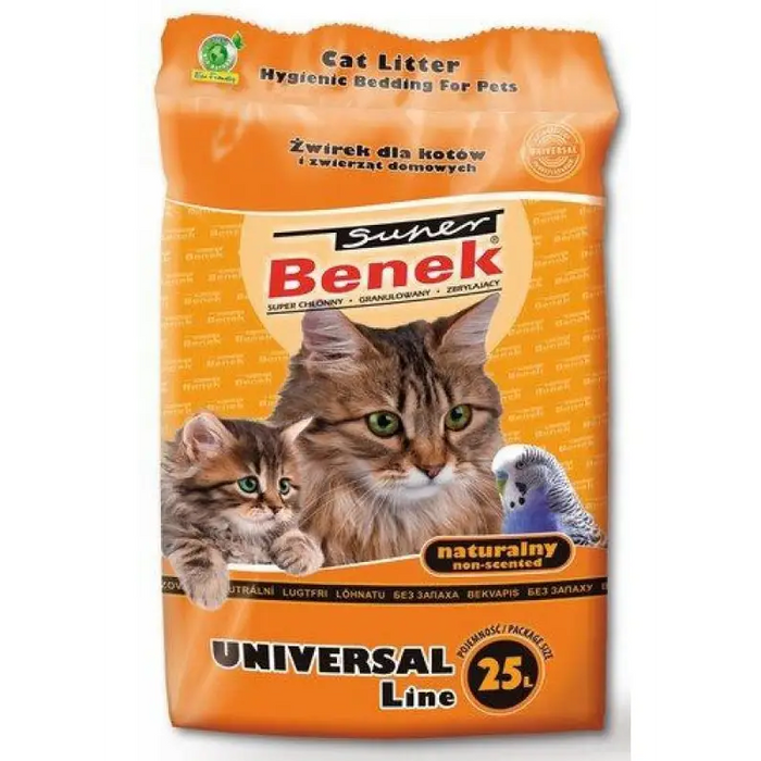 Certech Super Benek Universal Natural - Cat Litter Clumping 25 l - GritDLK-ZWI<<<For the catDLK<<<ActionPL