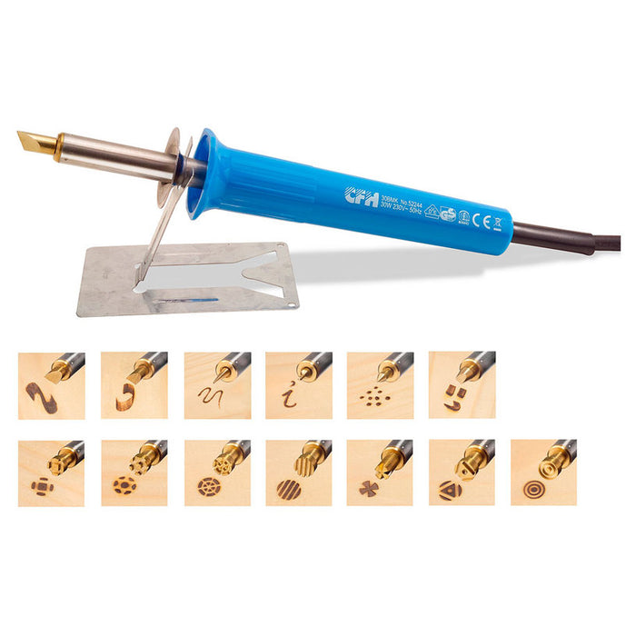 PYROGRAPH WITH STAND AND 13 ATTACHMENTS CFH BM 245
