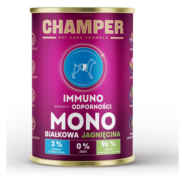 CHAMPER Immuno Monoprotein Lamb - wet dog food - 400g