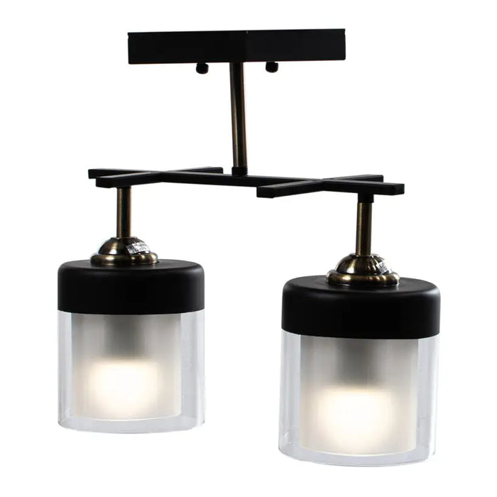 CHANDELIER 2XE27 BLACK INTO BEKY - Полилеи<<<Вътрешно осветление<<<Мебели и интериор<<<Praktiker