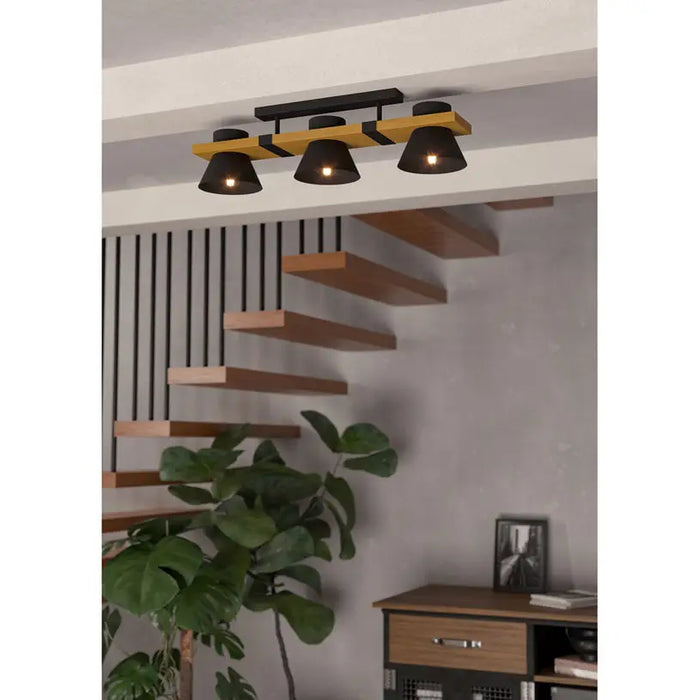 CHANDELIER 3XE27 BLACK EGLO MACCLES - Полилеи<<<Вътрешно осветление<<<Мебели и интериор<<<Praktiker