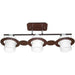 CHANDELIER 3XE27 BROWN + CHROME WHITE CUP SPECTRA TITA - Полилеи<<<Вътрешно осветление<<<Мебели и интериор<<<Praktiker