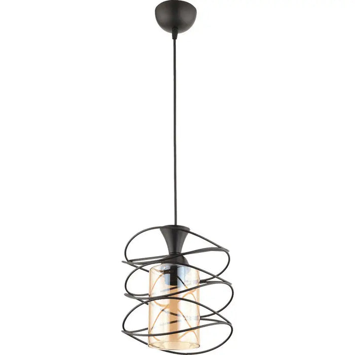 CHANDELIER E27 BLACK SMOKE CUP INTO FIBELA - Полилеи<<<Вътрешно осветление<<<Мебели и