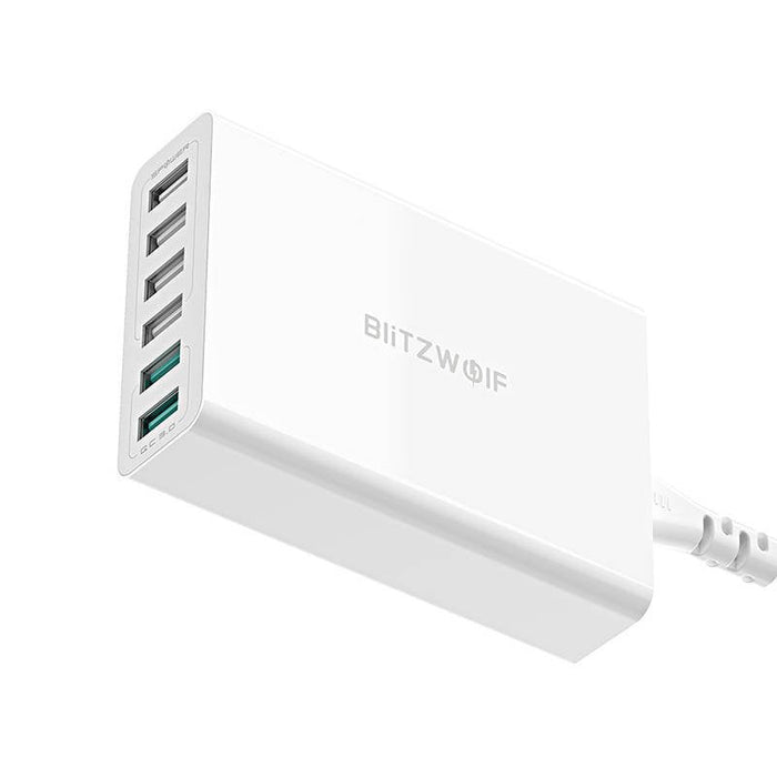 Charger 6x USB Blitzwolf BW-S15 QC 3.0 60 W (white) - mains chargers<<<Chargers<<<GSM Accessories<<<InnproXML