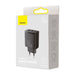Charger Baseus Compact Quick Charger 2xUSB USB-C PD 3A 30W (czarna) - Travel